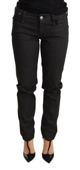 Ermanno Scervino Black Low Waist Skinny Slim Trouser Cotton Jeans -   -  Ermanno Scervino.